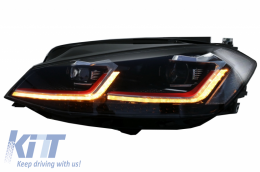 LED Headlights suitable for VW Golf 7.5 VII (2017-Up) GTI Look with Sequential Dynamic Turning Lights-image-6042147