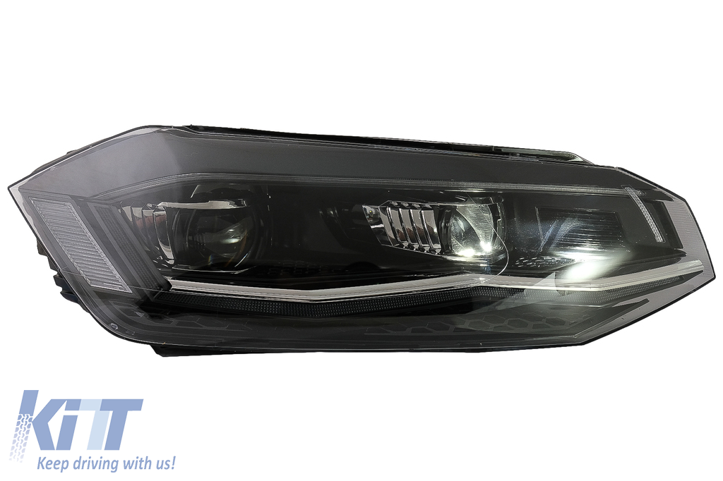 LED Headlights suitable for VW Polo AW MK6 2018 2020 with Dynamic StartUp and Sequential Turning Lights CarPartsTuning