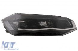 LED Headlights suitable for VW Polo AW MK6 (2018-2020) with Dynamic StartUp and Sequential Turning Lights-image-6082629