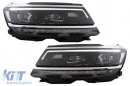 LED Headlights suitable for VW Tiguan II Mk2 (2016-2019) R-Line Matrix Design Sequential Dynamic Turning Lights - HLVWTII