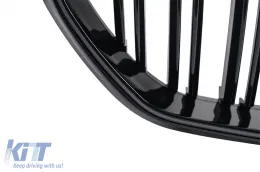 LED Kühlergrill Gitter Nieren Nierengitter für BMW X5 G05 2018–2022 Doppelstreifen Glänzend Schwarz-image-6277389