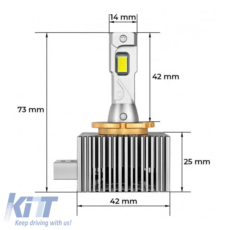 Led Kit D3S Canbus 80W 6000K 12500lm 2 Pieces