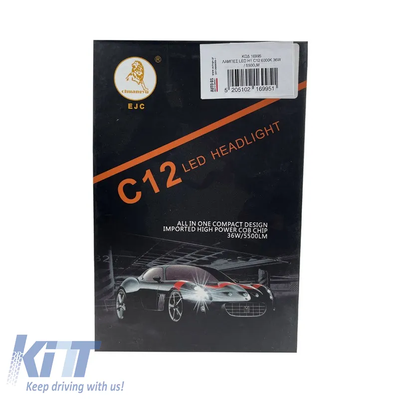 Led Kit H1 C12 12/24Volt 36watt 5500lm 6000k 2pcs
