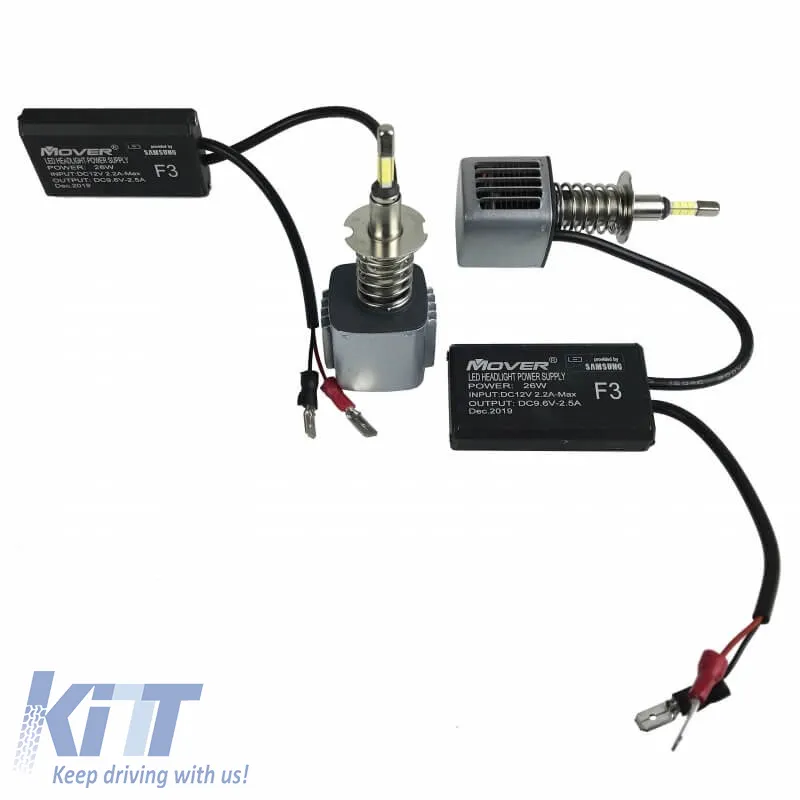 Led Kit H3 F3 Samsung 12Volt 26watt 2600lm 6500k 2pcs