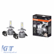 Led Kit H4/H19 Osram 12volt 15/15watt LEDriving HL Bright ≙ 6000k 64193DWBRT-2HFB 2 pcs