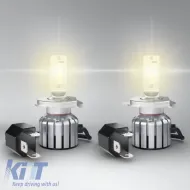 Led Kit H4/R2/H19 Osram 12Volt 14/14Watt LEDriving HL Vintage 2700k 64193DWVNT-2MB 2 pcs-image-6312650