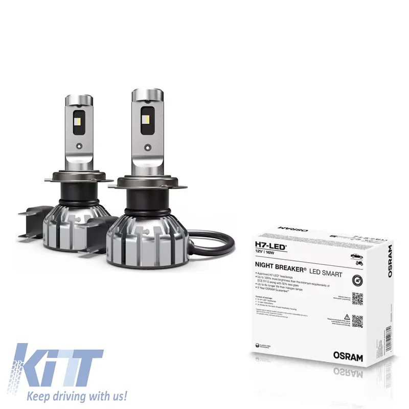 Led Kit H7 Osram 12volt 16watt Night Breaker Smart +330% 6000k 64210DWNBSM 2 pcs