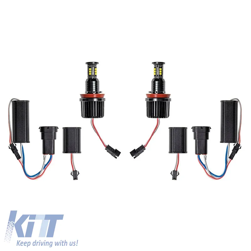 Led Kit suitable for Angel Eyes BMW 3 E90 / E92 / 5 E60 / X5 E70 / X6 E71 H8 120watt Canbus White Color 2pcs