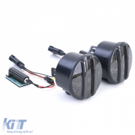 LED-Klarglas-Frontblinker Parklicht in Schwarzrauch geeignet für Jeep Wrangler JK ab 07-image-6202072