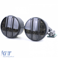 LED-Klarglas-Frontblinker Parklicht in Schwarzrauch geeignet für Jeep Wrangler JK ab 07-image-6202073