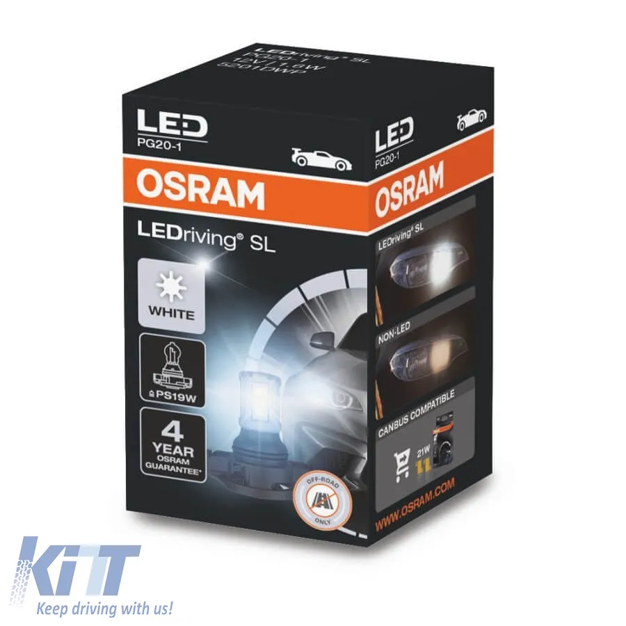 Led Lamp PS19W PG20-1 12volt 1.6 watt 6000k Osram 5201DWP 1pc
