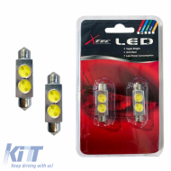 Led Lamps C5W SV8.5-8 41mm 12volt 2 HP-SMD 6000k X-Tec 2pcs