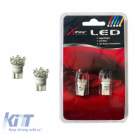 Led Lamps T10 R6 12volt White 6000k X-Tec 2pcs