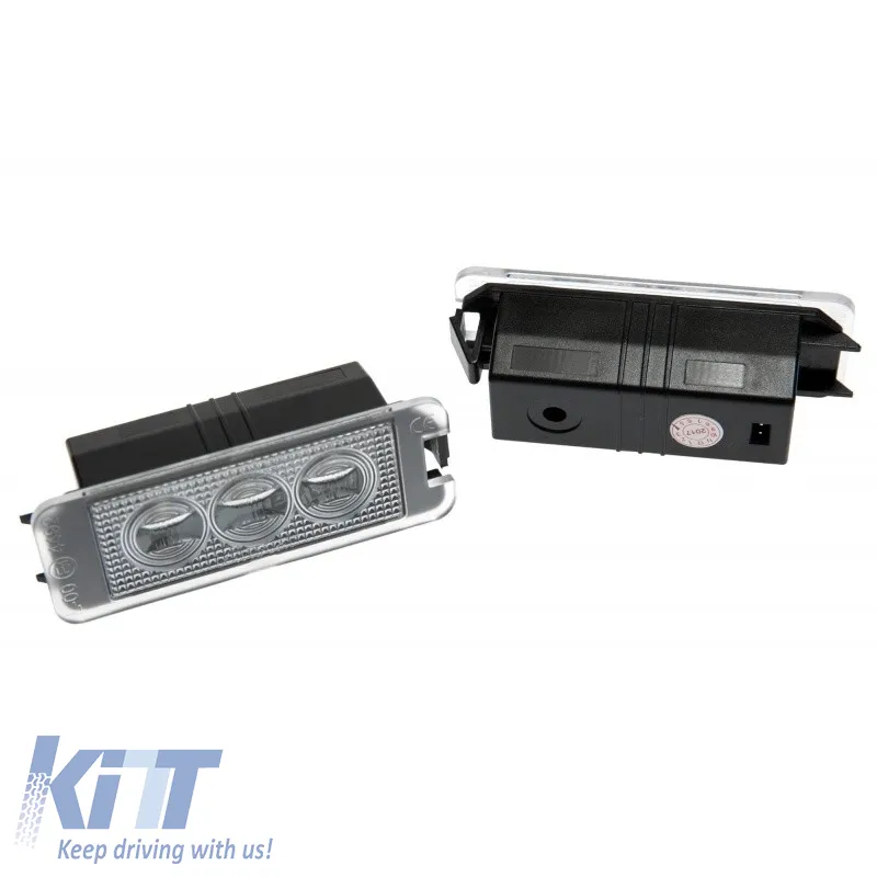 Led License Plate Lights 3 LED High Power suitable for VW Golf / Polo / Scirocco / Passat / Beetle / Lupo Canbus 2 Pieces