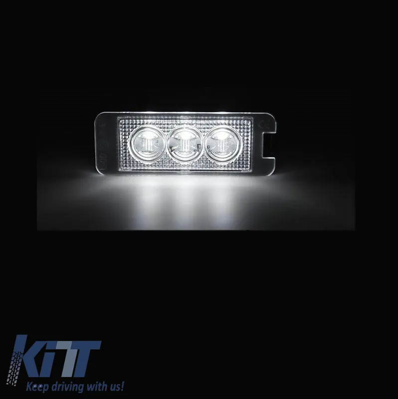 Led License Plate Lights 3 LED High Power suitable for VW Golf / Polo / Scirocco / Passat / Beetle / Lupo Canbus 2 Pieces