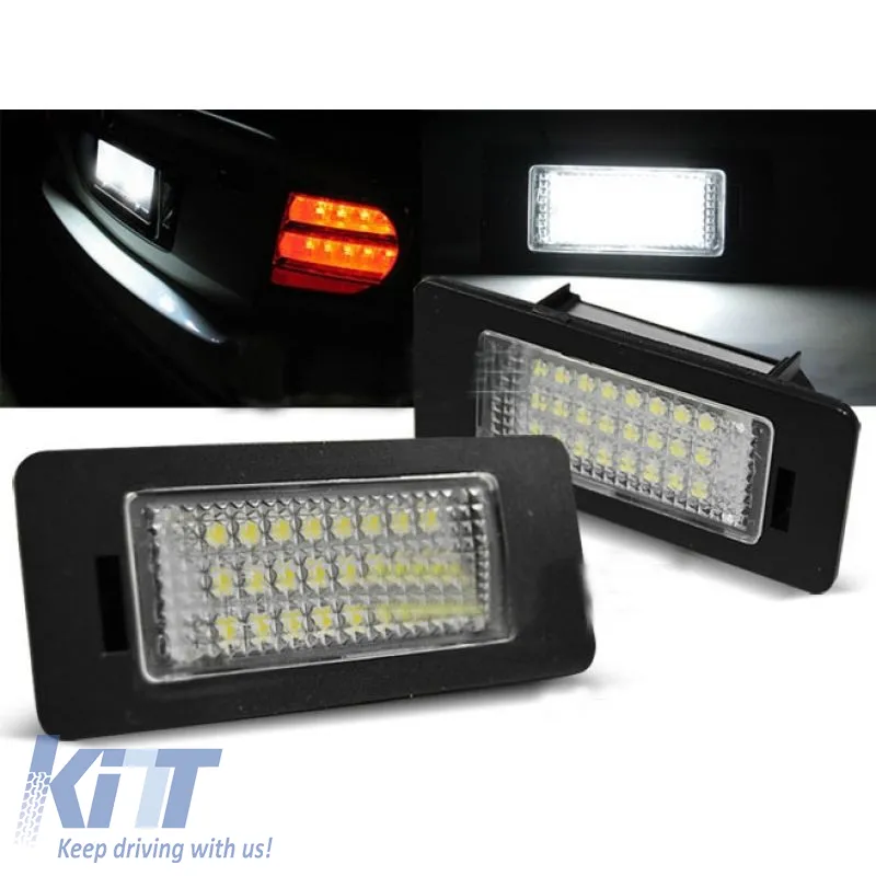 Led License Plate Lights suitable for Audi A4 B8 / A5 B8 / Q5 8R / TT 8J / Skoda Yeti Fabia Octavia Combi / VW Passat B6 Combi Canbus 2 Pcs