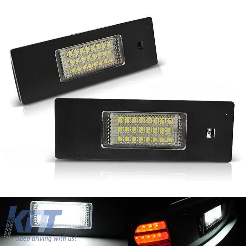 Led License Plate Lights suitable for Bmw 1 E81, E87, F20, F21 / 6 E63, E64, F12, F13 / Z4 E85, E86, E89 / MINI R55, R60 Canbus 2 Pcs