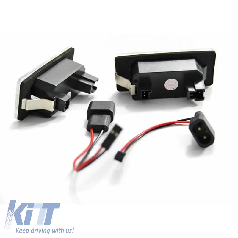 Led License Plate Lights suitable for Bmw 1 E82, E88 / 3 E90, E91, E92, E93, F30, F31, F32, F33 / 4 F36, F34 / 5 E39, E60, E61, F10, F11 / X3 F25 / X5 E70, F15 / X6 E71, E72 3 Led Canbus 2 Pcs