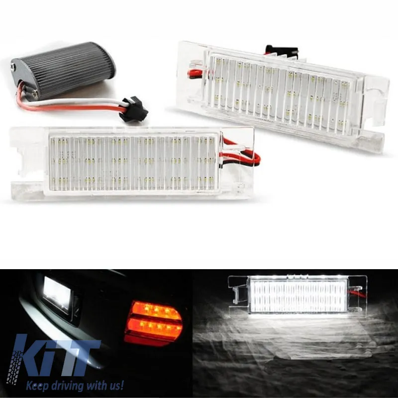 Led License Plate Lights suitable for Opel Astra H, Astra K, Zafira B, Corsa D, Insignia / Hyundai IX35 with Canbus 2 Pcs