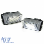 Led License Plate Lights suitable for Peugeot 206, 207, 306, 307, 308, 406, 407, 5008, Partner / Citroen C3, C4, C5, Berlingo, Saxo, Xsara 2 Pcs