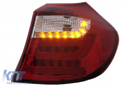 LED Lichtleiste Rückleuchten für BMW 1er E81 E87 2004-08.2007 Rot klar-image-6088664