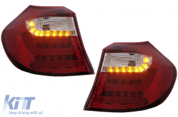 LED Lichtleiste Rückleuchten für BMW 1er E81 E87 2004-08.2007 Rot klar-image-6088665