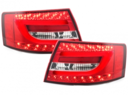 LED Light Bar hátsó lámpák Audi A6 Limousine 04-08 piros/kristály Factory LEDhez-image-44022