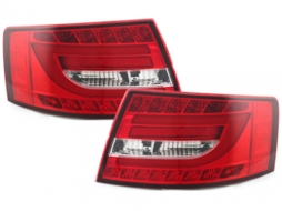 LED Light Bar Rückleuchten für Audi A6 4F C6 04-08 Limousine Rot/Kristall-image-65813