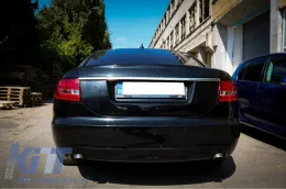 LED Light Bar Задни светлини подходящи за AUDI A6 Лимузина 04-08 Червен/кристал-image-6033294