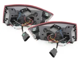LED Light Bar Задни светлини подходящи за AUDI A6 Лимузина 04-08 Червен/кристал-image-65815