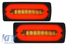 LED Задни светлини Light Bar дим с Лайсни за Врати Черен подходящи за Mercedes G-class W463 (1989-2015)-image-6025602