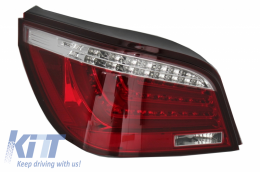 LED Lightbar Задни светлини подходящи за BMW 5 Series E60 (04.2003-03.2007) Червено бяло-image-6047780