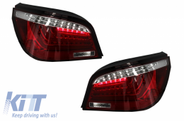 LED Lightbar Задни светлини подходящи за BMW 5 Series E60 (04.2003-03.2007) Червено бяло-image-6047787