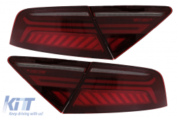 LED Luces Pilotos Cereza Rojo Fumar para Audi A7 4G 2010-2014 barra luz Facelift Look-image-6079235