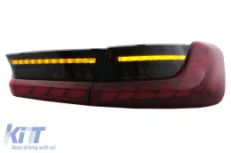 LED Luces Pilotos para BMW Serie 3 G20 G28 M3 G80 Sedan 2018-2022 humo rojo Luz de giro secuencial dinámica-image-6096542