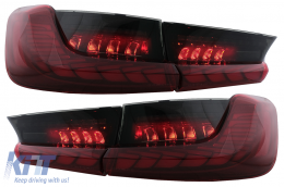 LED Luces Pilotos para BMW Serie 3 G20 G28 M3 G80 Sedan 2018-2022 humo rojo Luz de giro secuencial dinámica-image-6096546