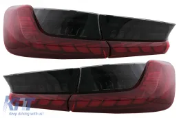 LED Luces Pilotos para BMW Serie 3 G20 G28 M3 G80 Sedan 2018-2022 humo rojo Luz de giro secuencial dinámica-image-6096553