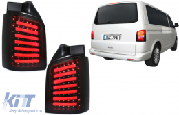 LED Luces traseras adecuado para VW T5 04.2003-2009 Negro Fumar-image-6088500