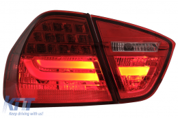 LED Luces traseras para BMW Serie 3 E90 2005-2008 LED Bar luminoso LCI Design rojo Claro-image-6087076