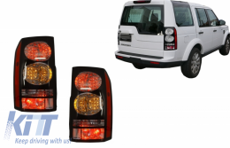 LED Luces traseras para Rover Discovery 3 y 4 04-16 Negro Conversión a Facelift Look-image-6041951