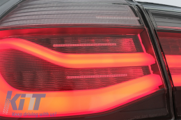 LED Задни светлини M Look Черен Line подходящи за BMW 3 Series F30 Pre LCI & LCI (2011-2019) Червен дим Conversion to LCI дизайн with Динамичен Sequential Turning Light-image-6024719