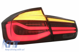 LED Задни светлини M Look Черен Line подходящи за BMW 3 Series F30 Pre LCI & LCI (2011-2019) Червен дим Conversion to LCI дизайн with Динамичен Sequential Turning Light-image-6024721