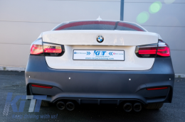 LED Задни светлини M Look Черен Line подходящи за BMW 3 Series F30 Pre LCI & LCI (2011-2019) Червен дим Conversion to LCI дизайн with Динамичен Sequential Turning Light-image-6024766
