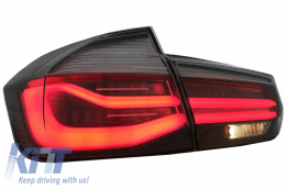 LED Задни светлини M Look Черен Line подходящи за BMW 3 Series F30 Pre LCI & LCI (2011-2019) Червен дим Conversion to LCI дизайн with Динамичен Sequential Turning Light-image-6064429