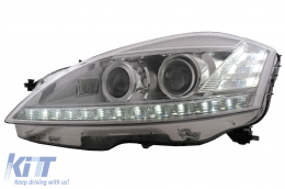 LED Фарове подходящи за Mercedes S-Class W221 (2005-2009) Facelift Look LHD-image-6074991