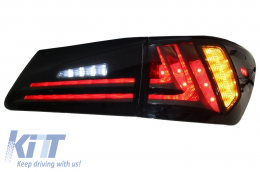
LED nappali menetfényes első lámpák futófényes irányjelzőkkel és füst színű teljes LED hátsó lámpák LEXUS IS XE20 (2006-2013) modellekhez, Facelift XE30 Dizájn-image-6025964