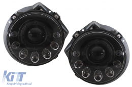 LED Phares pour Mercedes Classe G W463 1989-2012 Le noir Dynamique Tournant Léger-image-6087043