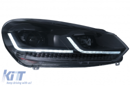 LED Phares pour VW Golf 6 VI 2008-2013 Facelift G7.5 Look Coulant Dynamique LHD-image-6088134