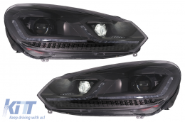 LED Phares pour VW Golf 6 VI 2008-2013 Facelift G7.5 Look Coulant Dynamique LHD-image-6088137