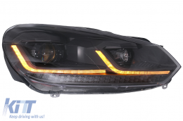 LED Phares pour VW Golf 6 VI 2008-2013 Facelift G7.5 Look Coulant Dynamique LHD-image-6088140